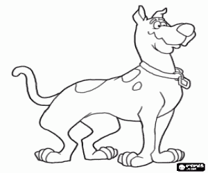 desenho de Scooby-Doo, o cão protagonista para colorir