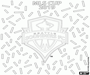 desenho de Seattle Sounders, MLS Cup 2019 para colorir