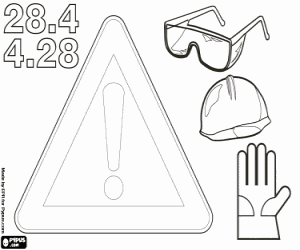 desenho de Segurança e saúde no trabalho para colorir