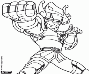 desenho de Seiya de Pégaso para colorir