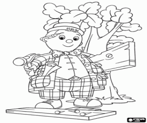 desenho de Senhor Sparks, um caráter do Noddy para colorir