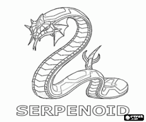 desenho de Serpenoid é uma cobra Bakugan  para colorir