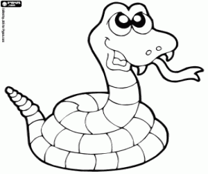 desenho de Serpente cascavel do deserto para colorir