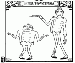 desenho de O serviço do Hotel Transilvânia para colorir