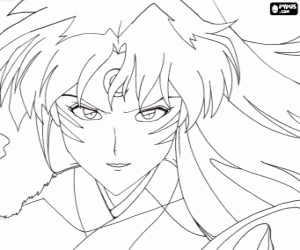 desenho de Sesshomaru, um demônio total para colorir