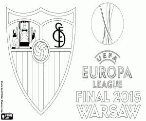 desenho de Sevilla, campeão da Europa League 2014-15 para colorir