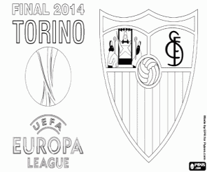 desenho de Sevilla FC, campeão 2013-2014 para colorir