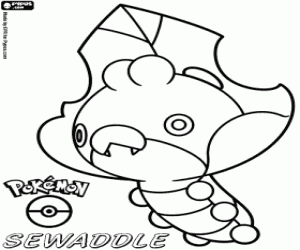 desenho de Sewaddle o Pokemon para colorir