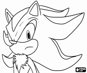 desenho de Shadow é um ouriço como Sonic para colorir