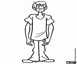 desenho de Shaggy, o melhor amigo de Scooby-Doo para colorir