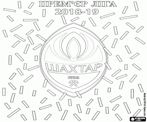 desenho de Shaktar Donetsk, campeão 2018-2019 para colorir