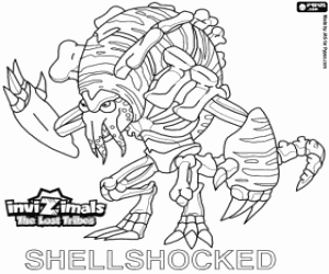 desenho de Shellshocked, Invizimals Tribos Perdidas para colorir