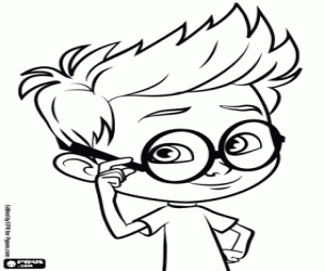 desenho de Sherman, o filho adotivo de Peabody para colorir