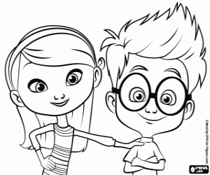 desenho de Sherman e Penny, dois amigos para colorir