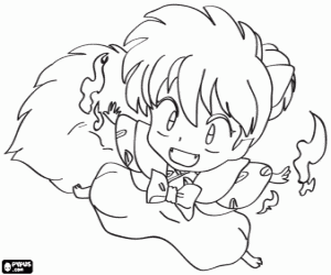 desenho de Shippo, personagem de Inuyasha para colorir