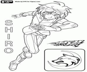 desenho de Shiro Shibakusa, personagem do Scan2Go para colorir