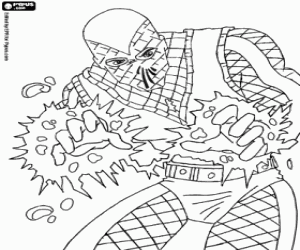 desenho de O Shocker, inimigo do Spiderman para colorir