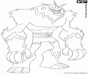 desenho de Shocksquatch de Ben 10 Omniverse para colorir