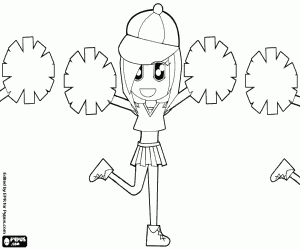 desenho de O show das cheerleaders para colorir