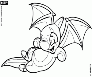 desenho de Shoyru, o dragão de Neopets para colorir