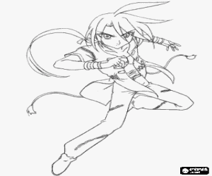desenho de Shun, um personagem de Bakugan para colorir