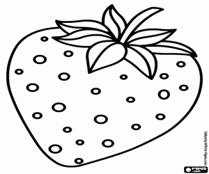 desenho de Um simples desenho de um morango para colorir