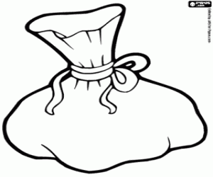 desenho de Um simples saco do pescador para colorir