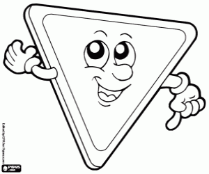 desenho de Um sinal de tráfego de prioridade para colorir