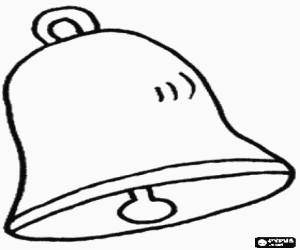 desenho de O sino, instrumento musical para colorir