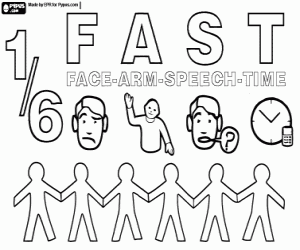 desenho de Os sintomas de um AVC para colorir