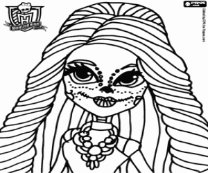 desenho de Skelita Calaveras, Monster High para colorir