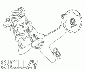 desenho de Skillzy, mascote da UEFA Euro 2020 para colorir