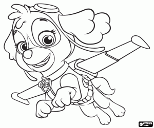 desenho de Skye, a Cockapoo, Paw Patrol para colorir