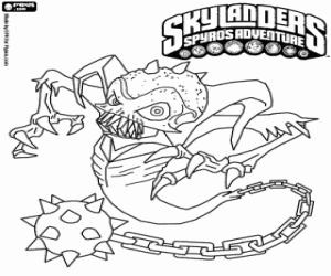 desenho de Skylander Ghost Roaster para colorir