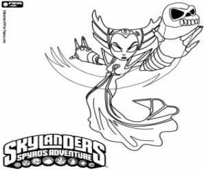desenho de Skylander Hex para colorir