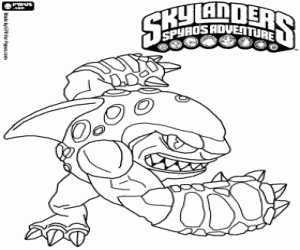 desenho de Skylander Terrafin o boxer para colorir