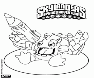 desenho de Skylander Zook, Bambazooker para colorir