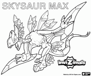 desenho de Skysaur Max, sauro Invizimals para colorir