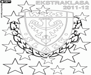 desenho de Slask Wroclaw, campeão 2011-2012 para colorir