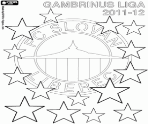 desenho de Slovan Liberec, campeão 2011-2012 para colorir