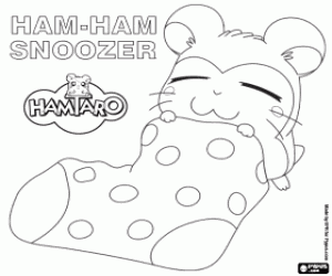desenho de Snoozer, um sonolento Ham-Ham para colorir