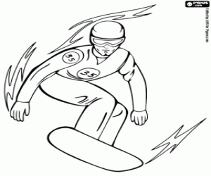 desenho de Snowboard nos Jogos Olímpicos para colorir