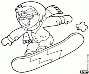desenho de Snowboarder para colorir