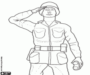 desenho de Um soldado de plástico para colorir