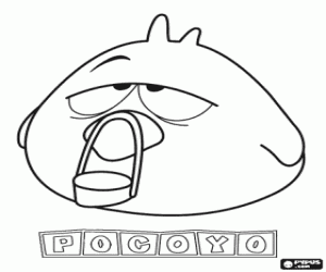 desenho de Sonequita ou Ave dorminhoca com olhos sonolentos para colorir