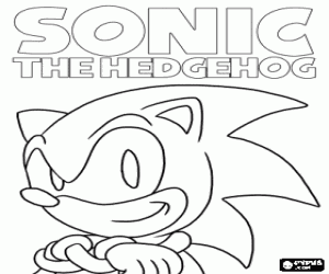 desenho de Sonic, um herói de videogames para colorir