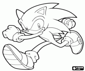 desenho de Sonic, o mascote da Sega para colorir