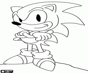 desenho de Sonic o Ouriço do videogame para colorir