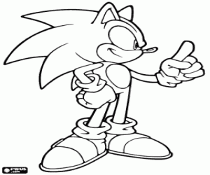 desenho de Sonic X, o personagem do anime para colorir