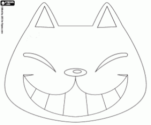 desenho de O sorriso do gato de Cheshire para colorir